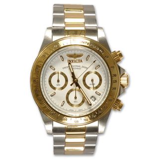 Invicta Speedway Collection Two Tone White Chronograph Mens Watch