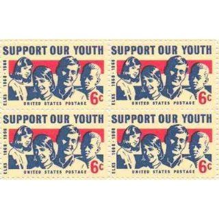 Support our Youth Set of 4 x 6 Cent US Postage Stamps NEW