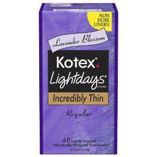 Kotex Lightdays Incredibly Thin Lavender Blossom Scented
