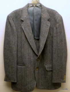 Hodge & Sons Harris Tweed Plaid Wool Sports Coat