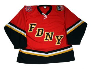 Official FDNY Bravest Hockey Team Jersey Home Red