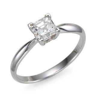 14K Gold Princess Cut Solitaire Ring (0.25 ctw, H I/SI