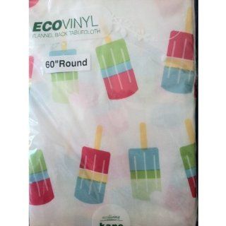  Flannel Back ~POPSICLES~ Tablecloth 52 x 70 In. Oblong