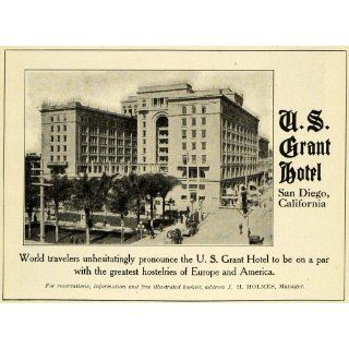 1912 Ad H J Holmes U. S. Grant Hotel San Diego California