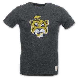 LSU Tigers Retro Logo Mens Tee Shirt Black