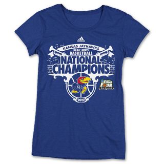 adidas NCAA Kansas Jayhawks 2012 National Champions Womens Tee Shirt