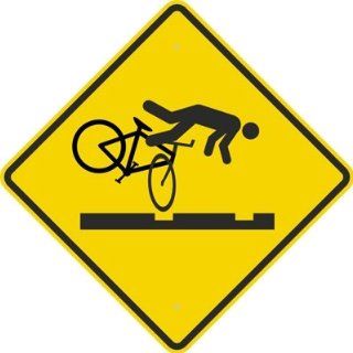 Bicycle Hazard Symbol Diamond Grade Sign, 24 x 24