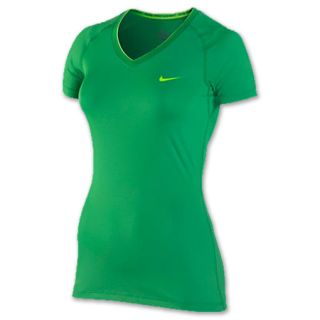 Womens Nike Pro Core II Fitted Shirt Gym Green