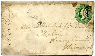 1875 Letter H H Spindle Waverly? VA Conrads Store Grange Patrons of
