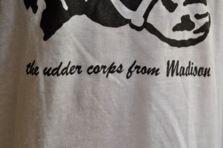 vintage THE UDDER CORPS FROM MADISON SCOUTS T SHIRT ~ 80s/70s DRUM