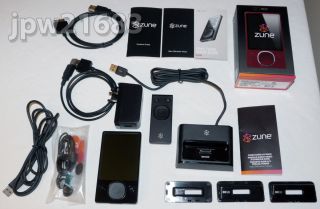 Microsoft Zune 120 Black (120 GB) Digital Media Player + Home A/V Pack