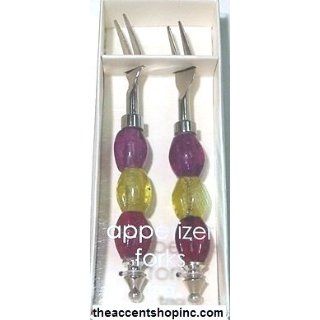 TAG Colorful Beaded Appetizer Fork Set (770069) Kitchen