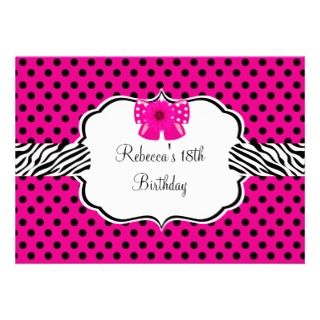 Zebra Birthday Party Ideas on Pink Teen Birthday Invitation Photos Surprise 18th Party Birthdays