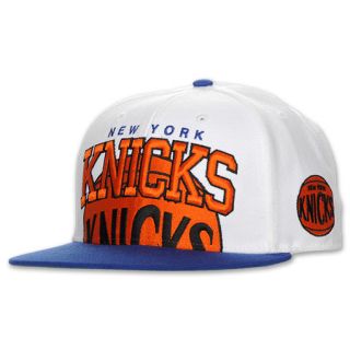 New York Knicks Block NBA SNAPBACK Hat White/Orange