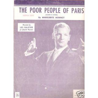   Sheet Music The Poor People of Paris Les Baxter 61 