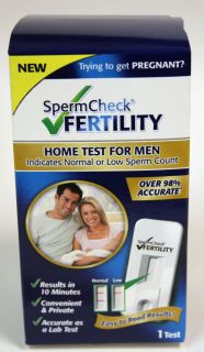 Sperm Check Fertility Home Test for Men EX 3 2014 New In Box 10 Minute