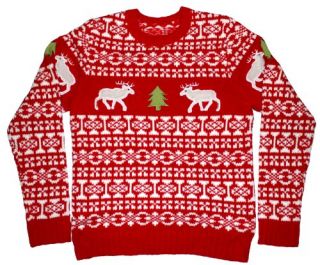Ugly Christmas Sweater   Holiday Reindeer Pullover Sweater