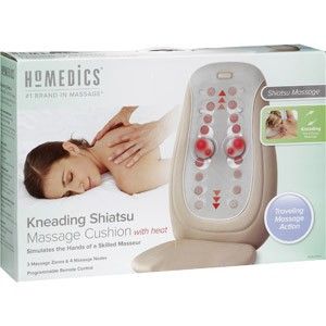 New Homedics Kneading Shiatsu Massage Cushion with Heat 