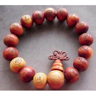 Wood Beads Tibetan Buddhist Prayer Bracelet Mala