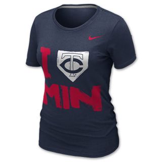 Womens Nike Minnesota Twins MLB I Love T Shirt