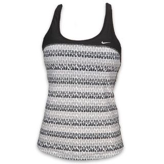 Nike Womens Print Mesh Sport Top Black/White