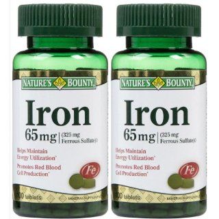 Natures Bounty Iron 65 mg Ferrous Sulfate Tabs, 100 ct