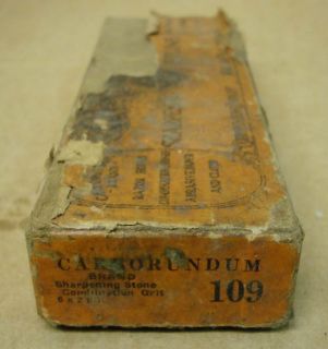 Antique Sharpening Stone Razor Hone with Box The Carborundum Co