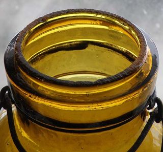 Trade Mark Lightning Fruit Jar Honey Amber Qt Heavily Whittled