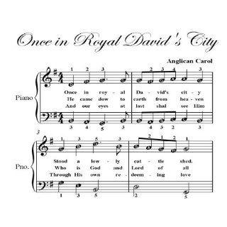Once in Royal Davids City Easy Piano Sheet Music: Christmas Carol