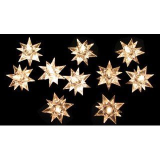 Set of 10 Clear Diamond Star Novelty Christmas Lights