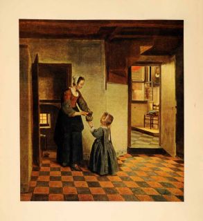   In Print Store Cupboard Pieter De Hooch Painting Dutch Mother Child