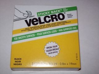 Velcro 3 Self Adhesive Hook and Loop Fasteners Black