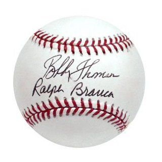 Ralph Branca and Bobby Thomson Dual Signed Baseball