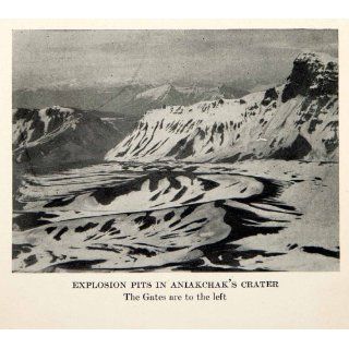 1933 Print Explosion Pits Aniakchak Crater Father Bernard