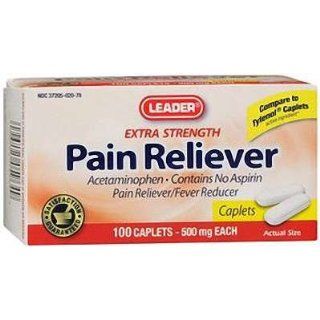 Leader Pain Reliever Extra Strength 500mg, 100ct (2 PACK
