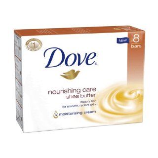 Dove Nourishing Care Shea Butter Beauty Bar, 8 Count, 4 Oz