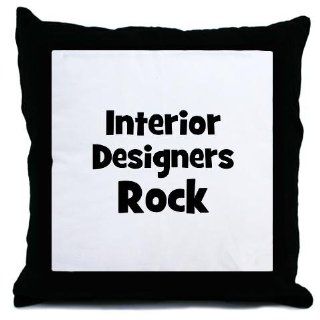 INTERIOR DESIGNERS Rock Humor Throw Pillow by 