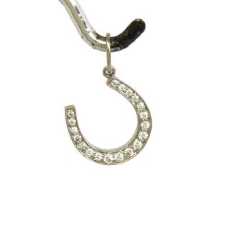  Tiffany Co Platinum 950 Diamonds Horse Shoe Charm Pendant