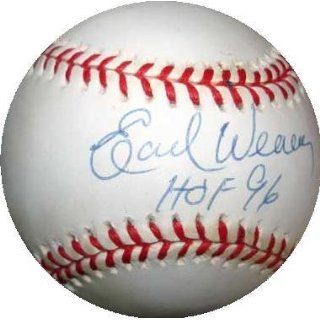 Earl Weaver Autographed Baseball Inscribed HOF 96 Sports