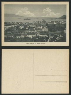 Azores Old Postcard Harbour Porto Da Horta Fayal Acores