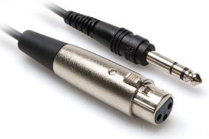 Hosa STX 110F Audio Cable, Molded Balanced 1/4 Male to XLR Female, 10