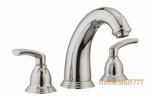 Widespread w Separate Hot Cold Handle Lavatory Faucet Brass Body