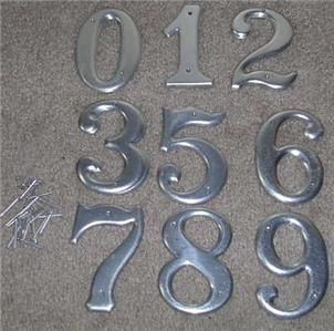 35 Unused Vtg Art Deco Aluminum House Address Numbers