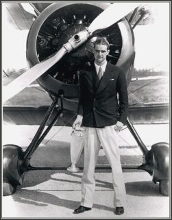 Photo Howard Hughes with Miami Air Race Trophy 1934