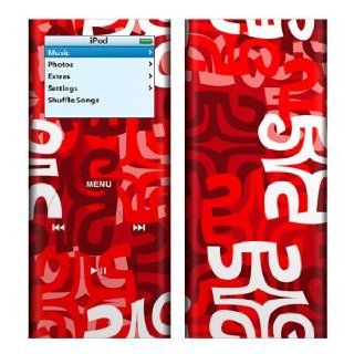 Swanky Red Design Decal Skin Sticker for Apple iPod nano