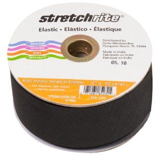 Stretchrite 2 Inch by 10 Yard Black Heavy Knit Stretch