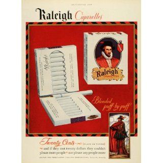 1929 Ad Sir Walter Raleigh Cigarettes Tobacco Louisville