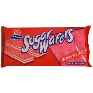 Gamesa Strawberry Sugar Wafers, 7 Ounce Packages (Pack of 12) 