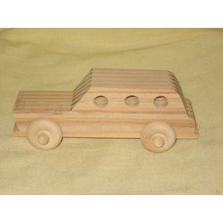 Hand Crafted  Station Wagon  Wooden Car   Unfinished For