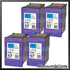 4pk Color 57 Ink Cartridge for HP Inkjet PSC 1315 1210 1310 1350 2210